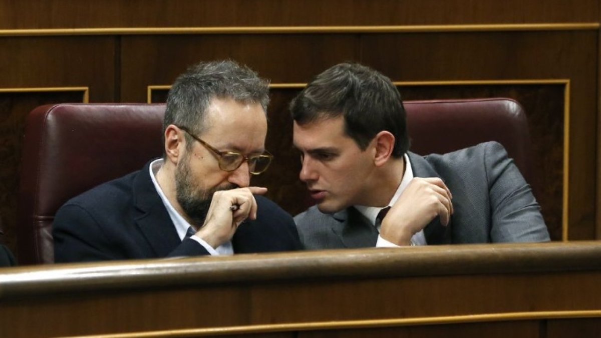 Juan Carlos Girauta y Albert Rivera, en el Congreso