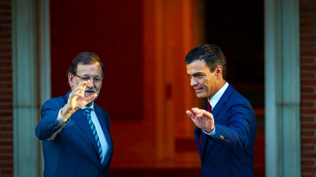 Mariano Rajoy y Pedro Sánchez durante su último encuentro en La Moncloa.