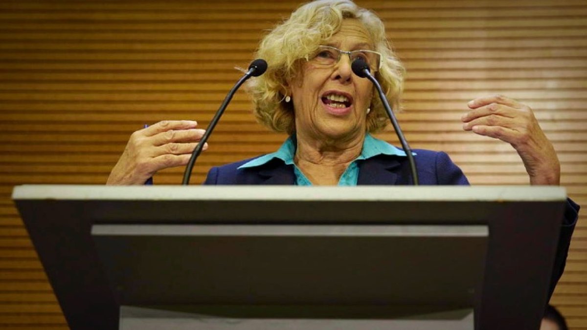Manuela Carmena, durante un Pleno municipal.