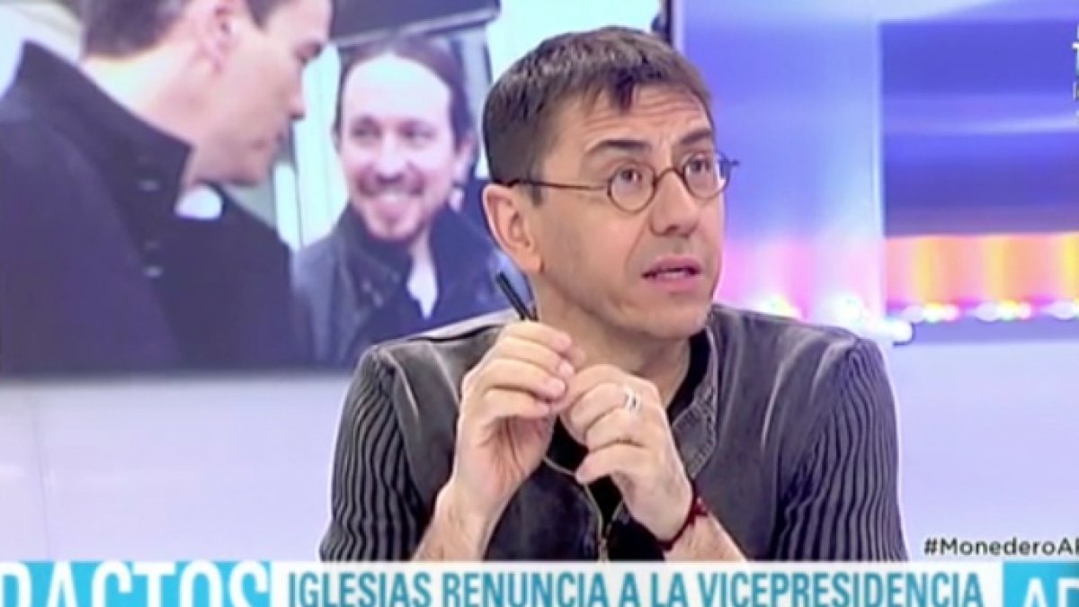 El fundador de Podemos, Juan Carlos Monedero, en el programa de Ana Rosa Quintana