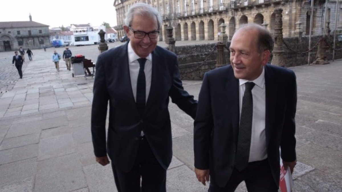 Fernández Leiceaga junto a Pérez Touriño.