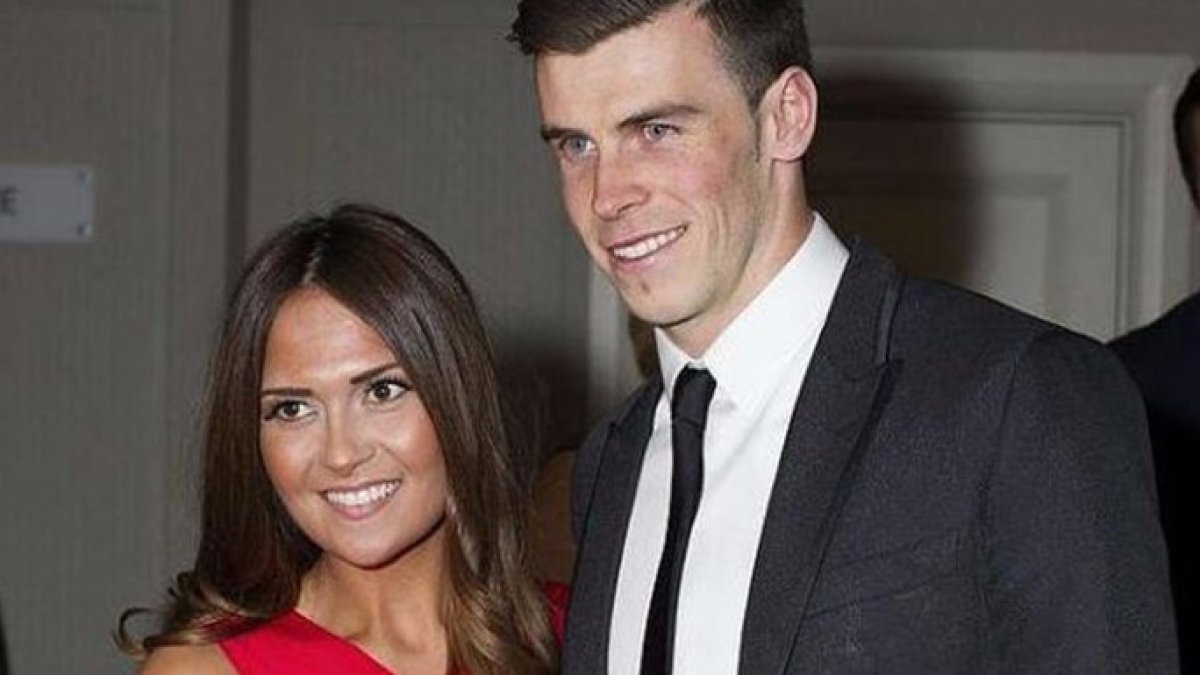 El jugador del Real Madrid, Gareth Bale, y su futura esposa Emma Rhys-Jones.