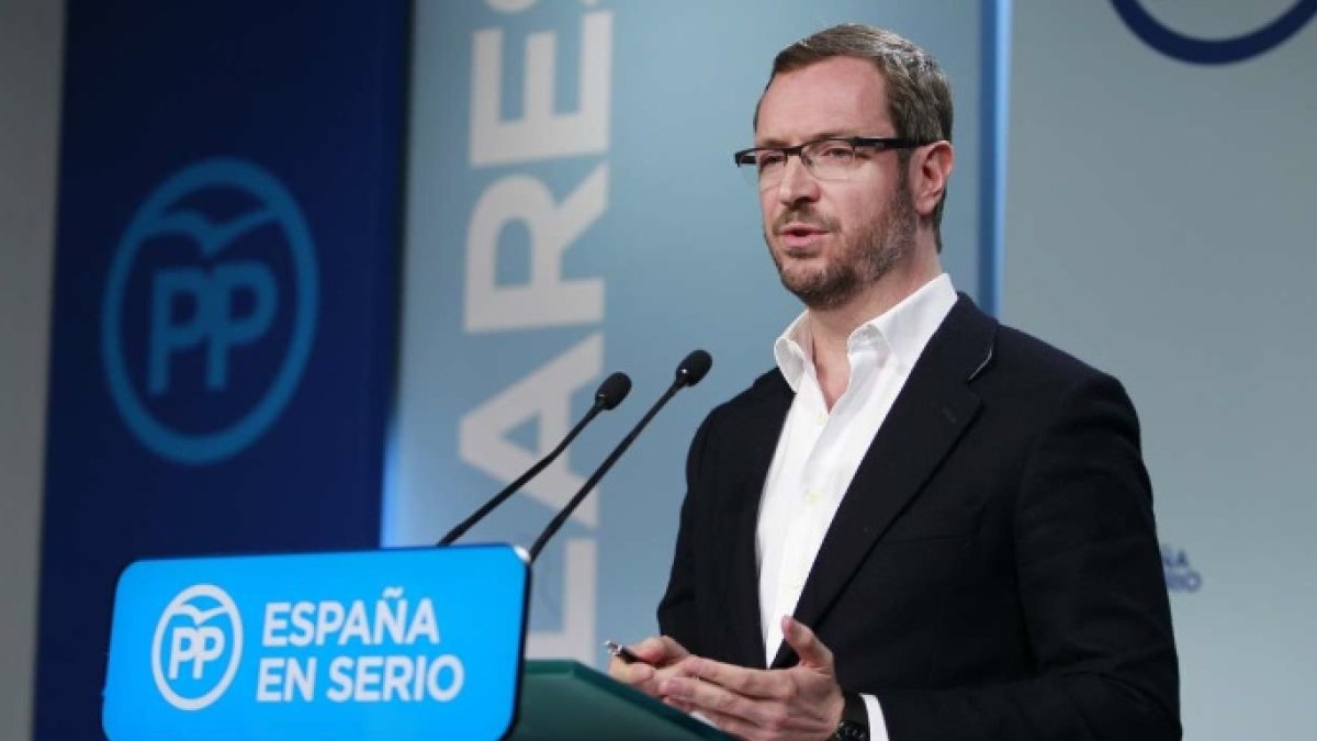 El dirigente del PP, Javier Maroto, en una comparecencia ante la prensa