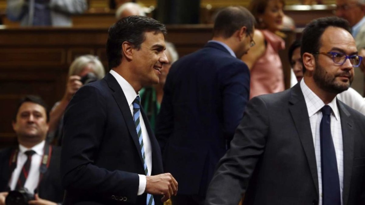 Pedro Sánchez, este martes en el hemiciclo