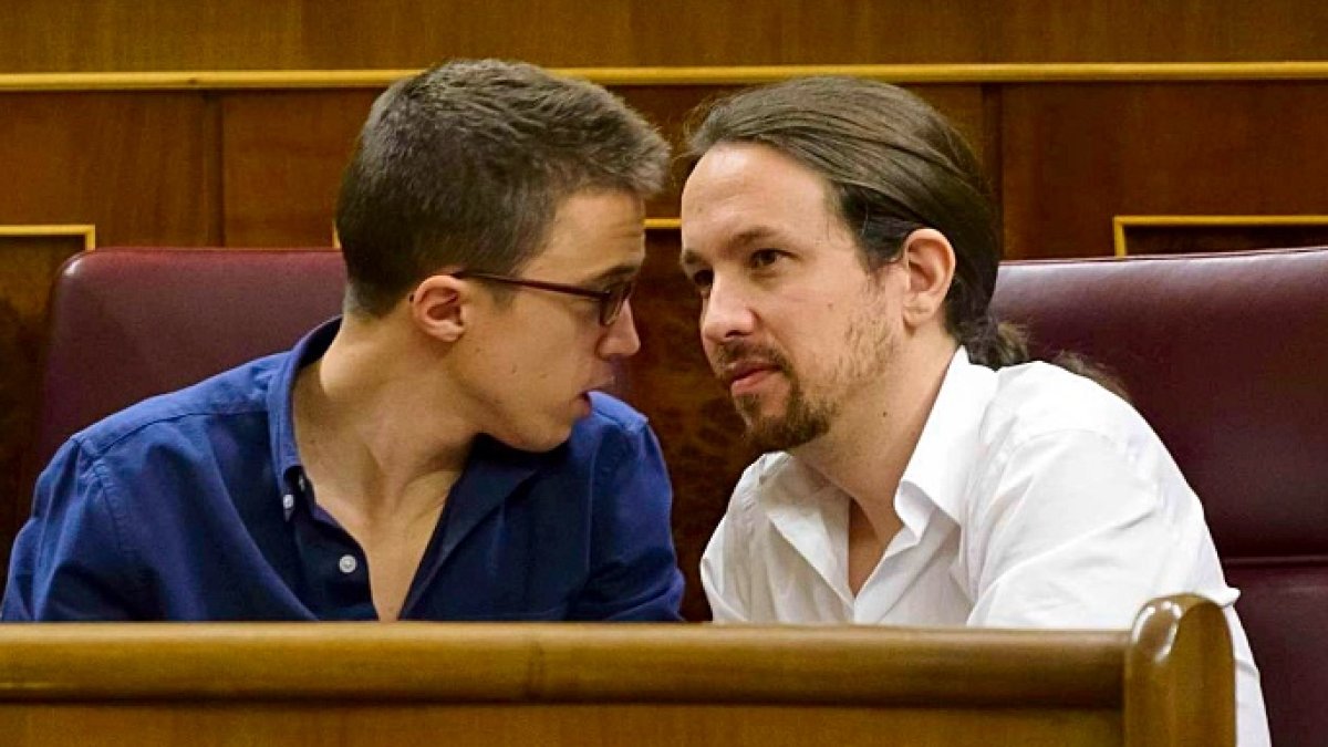 Iñigo Errejón y Pablo iglesias, en una imagen en el Congreso.