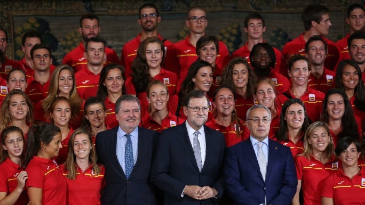 Rajoy, despidiendo este jueves a los deportistas olímpicos