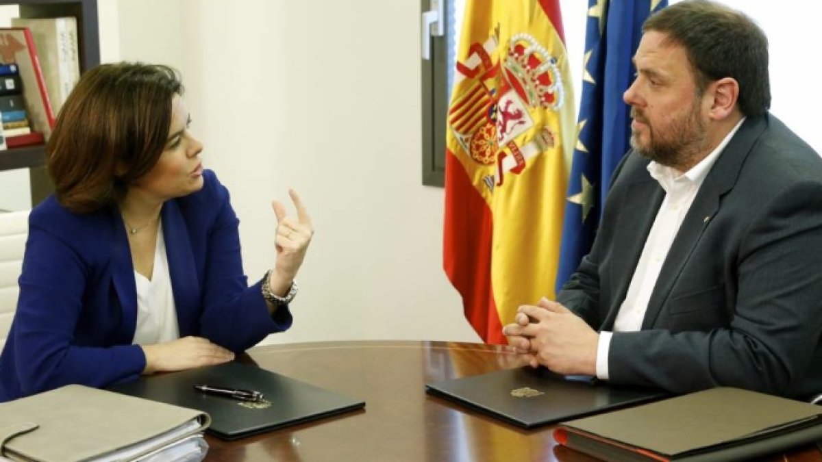 La vicepresidenta y el número dos de la Generalitat, en uno de sus encuentros.