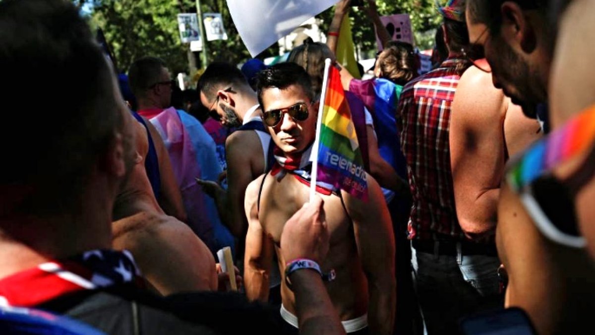 Un momento del desfile de este sábado en las calles de Madrid.