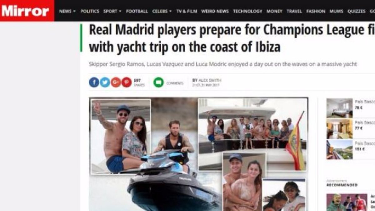 La prensa inglesa pilla in fraganti a los merengues horas antes de la gran final
