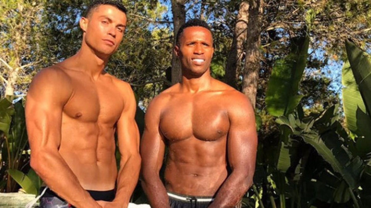 Cristiano Ronaldo presume de amigo musculoso y Georgina se pone