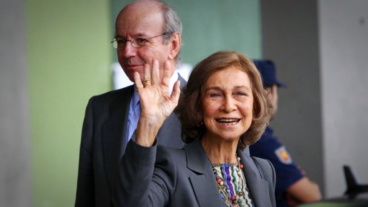 Rafael Spottorno junto a Doña Sofía, en una imagen de archivo.