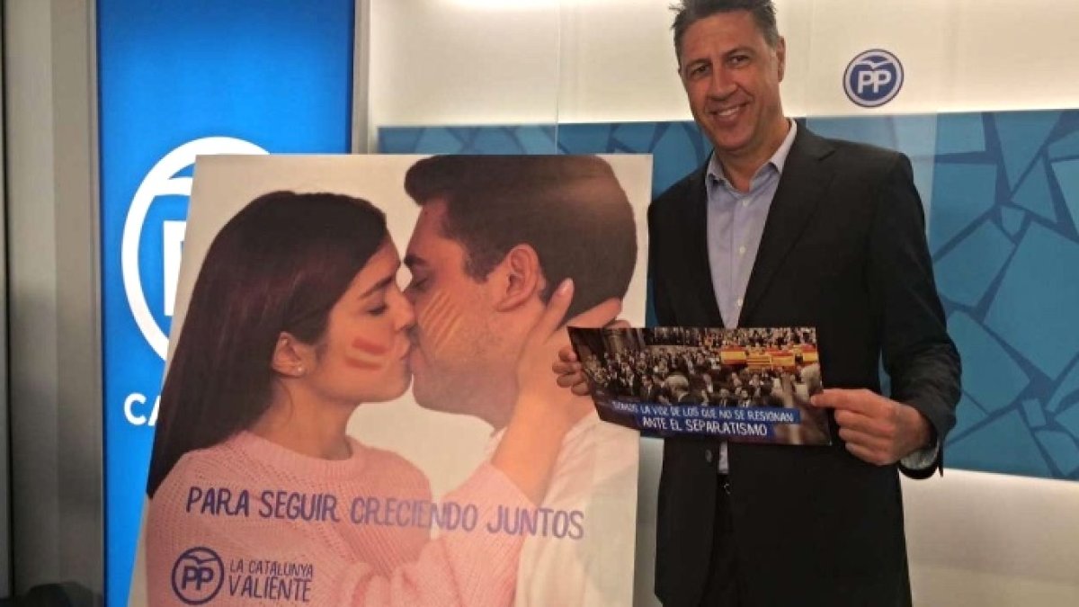 El líder del PP catalán, presentado la nueva campaña de su formación.