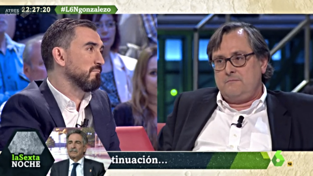 Un momento de la tensión de este sábado en 'La Sexta Noche'.
