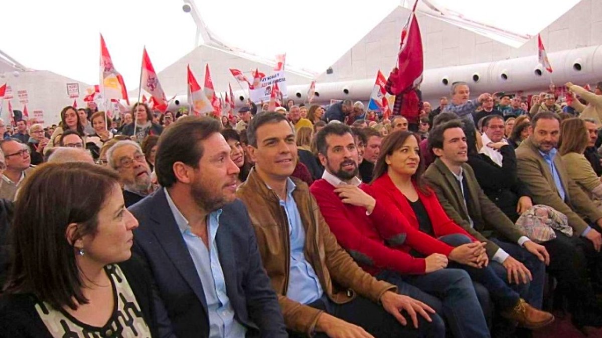 Pedro Sánchez, en su acto de este sábado en Valladolid.