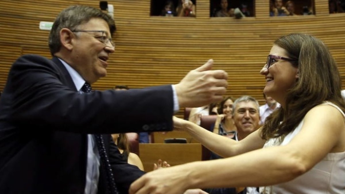 Ximo Puig (PSOE) y Mónica Oltra (Compromís).