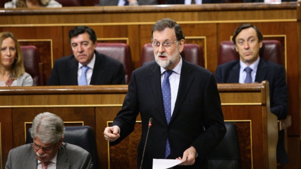 El presidente del Gobierno, este miércoles, en la sesión de control al Gobierno.