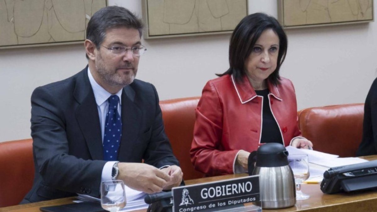 El ministro de Justicia, Rafael Catalá, este miércoles en el Congreso.