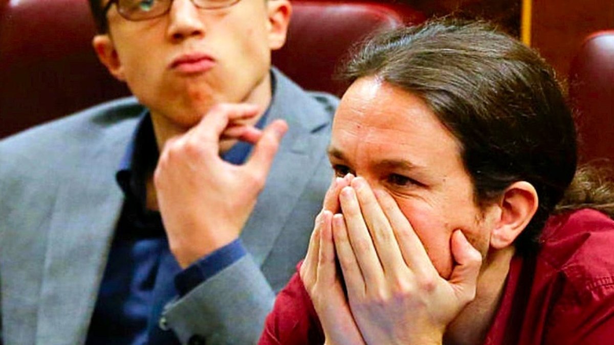 Errejón e Iglesias, en una imagen en el Congreso de los Diputados.