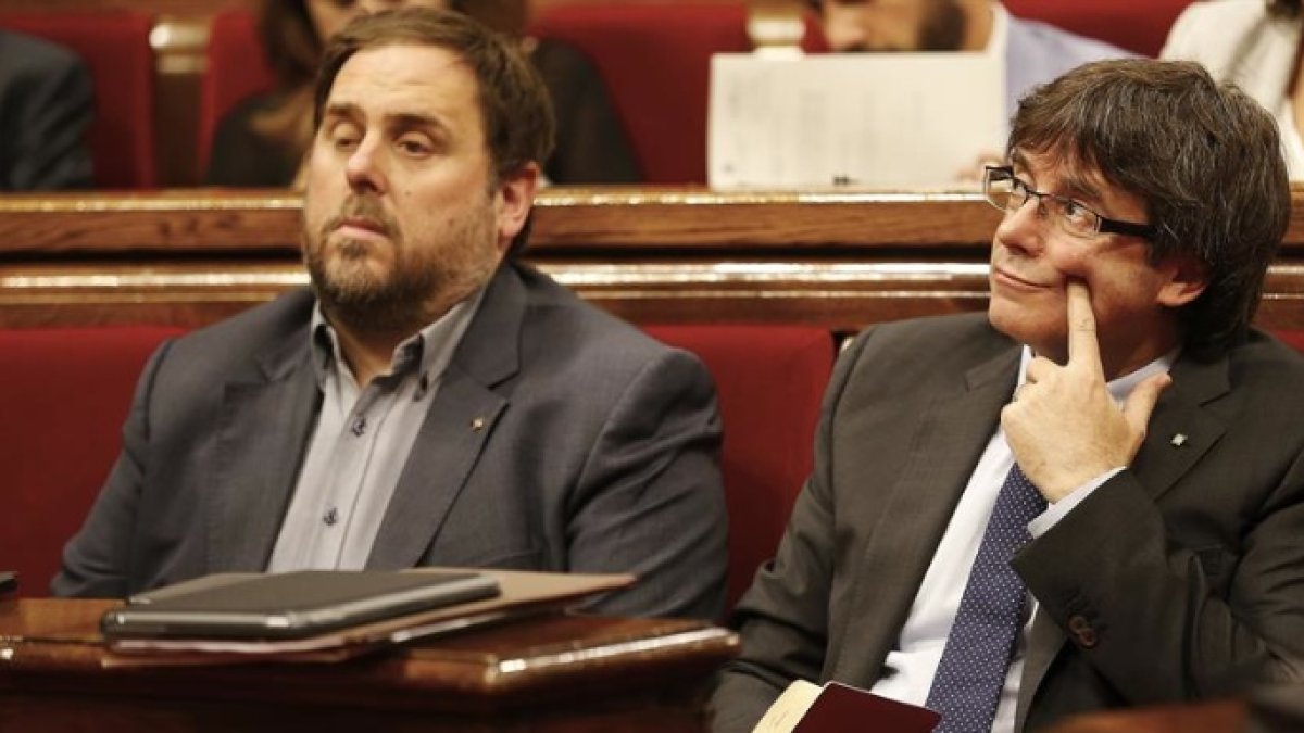 Puigdemont y Junqueras, vísperas este lunes de un severo varapalo de Europa.