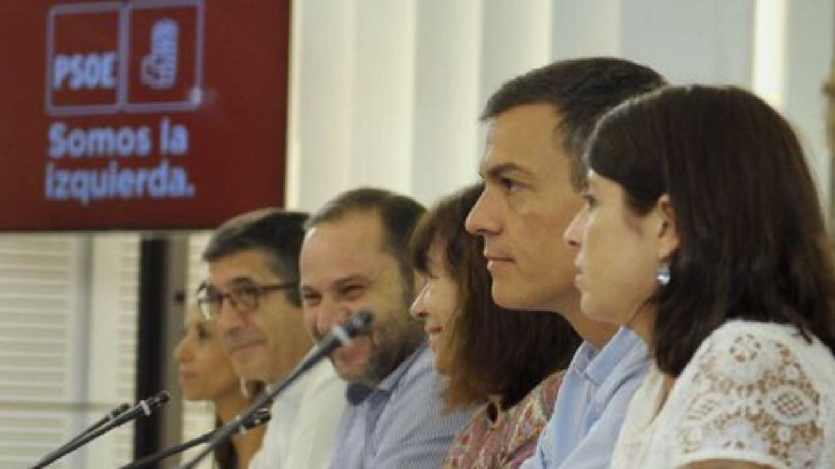 Pedro Sánchez, este lunes presidiendo la ejecutiva del PSOE.