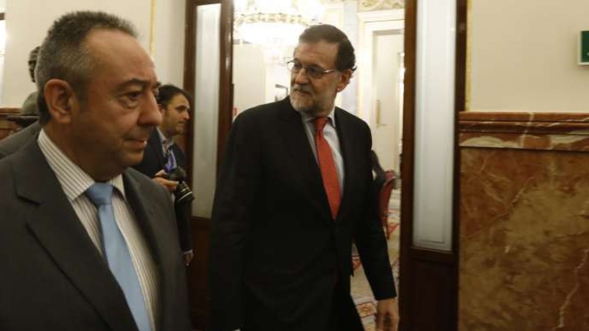 Rajoy, en el pasillo del Congreso el pasado mes de julio