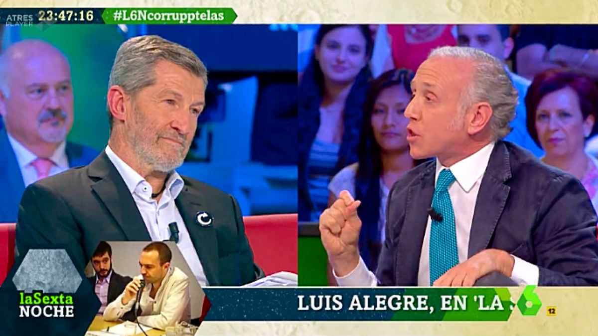 Julio Rodríguez y Eduardo Inda, en La Sexta Noche, este sábado.