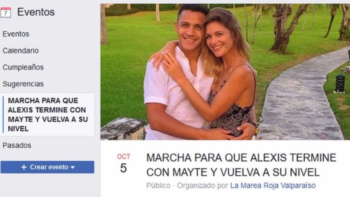 Organizan una marcha en Facebook para que el futbolista rompa con su novia