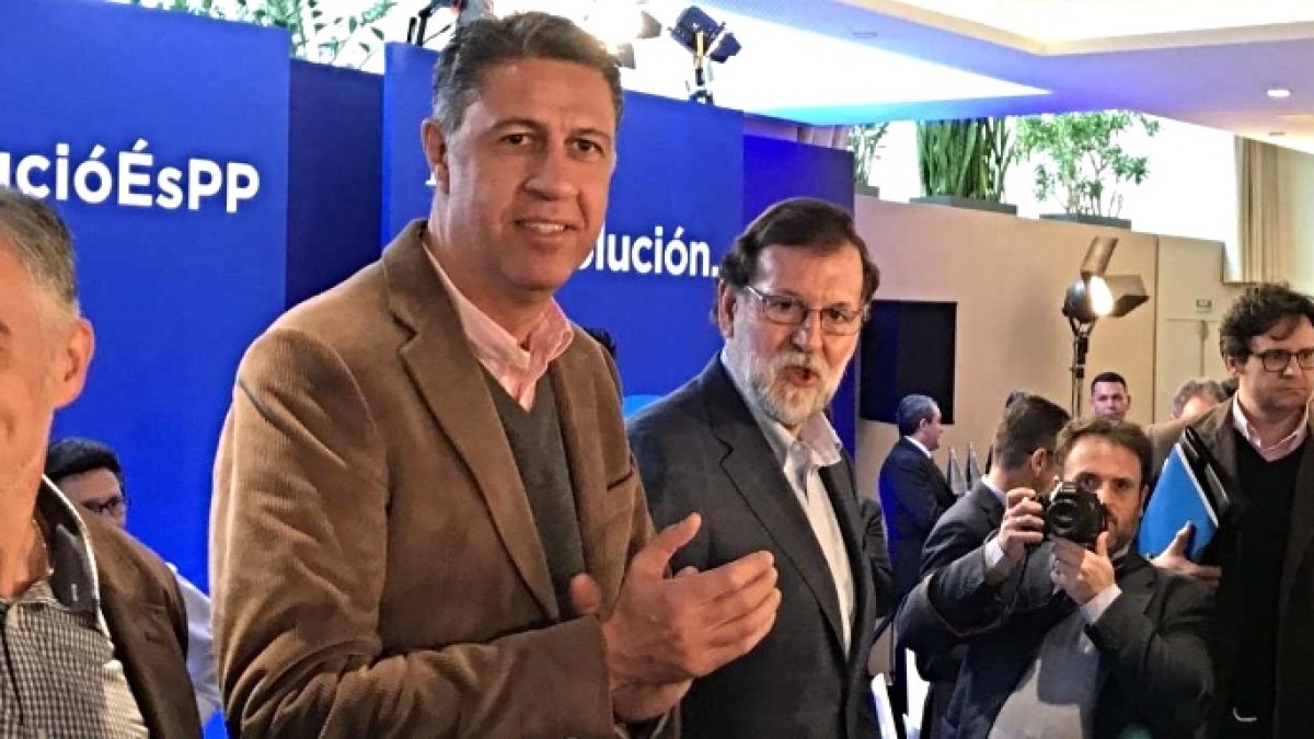 Albiol y Rajoy, en el acto del Mataró.