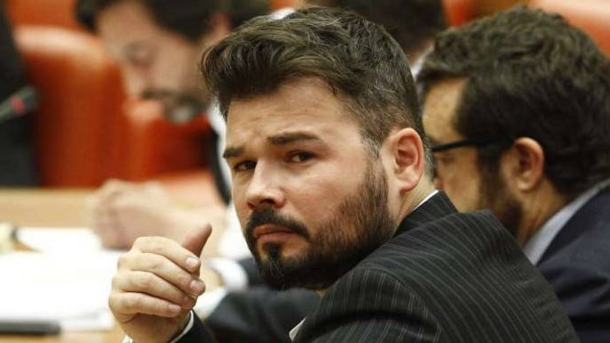 Rufian, en el Congreso.