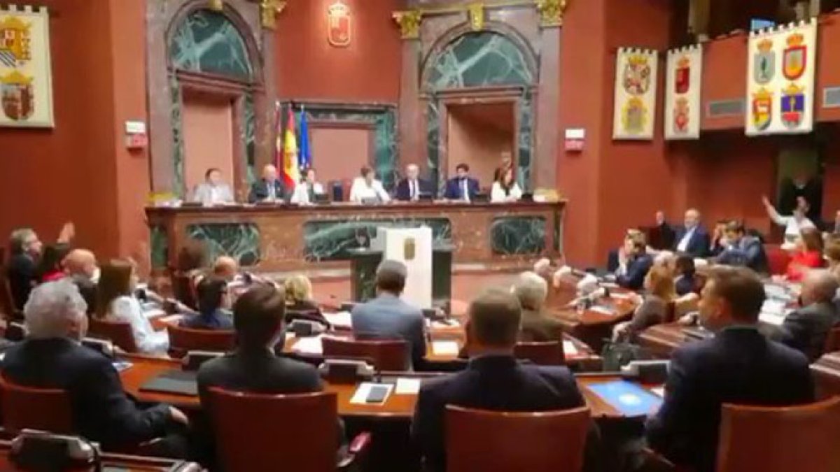 El Pleno de este miércoles en el Parlamento de Murcia.