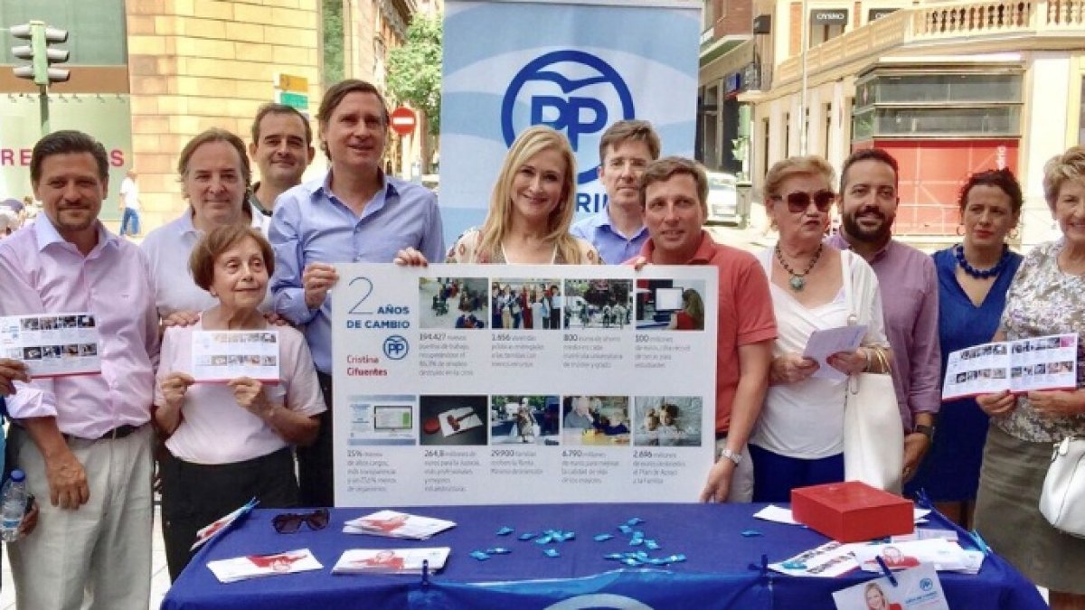 Cristina Cifuentes, este domingo, en un acto en Madrid.