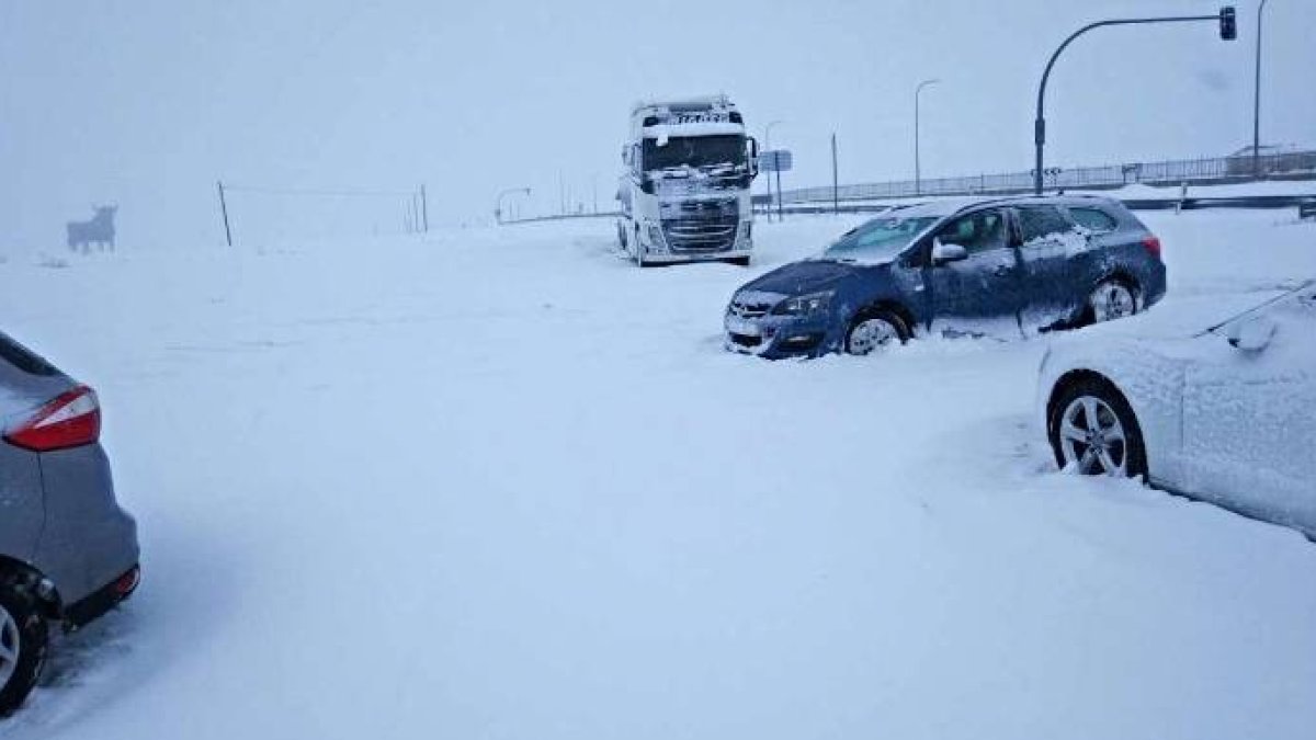 Imagen de la AP6, horas después de la gran nevada.