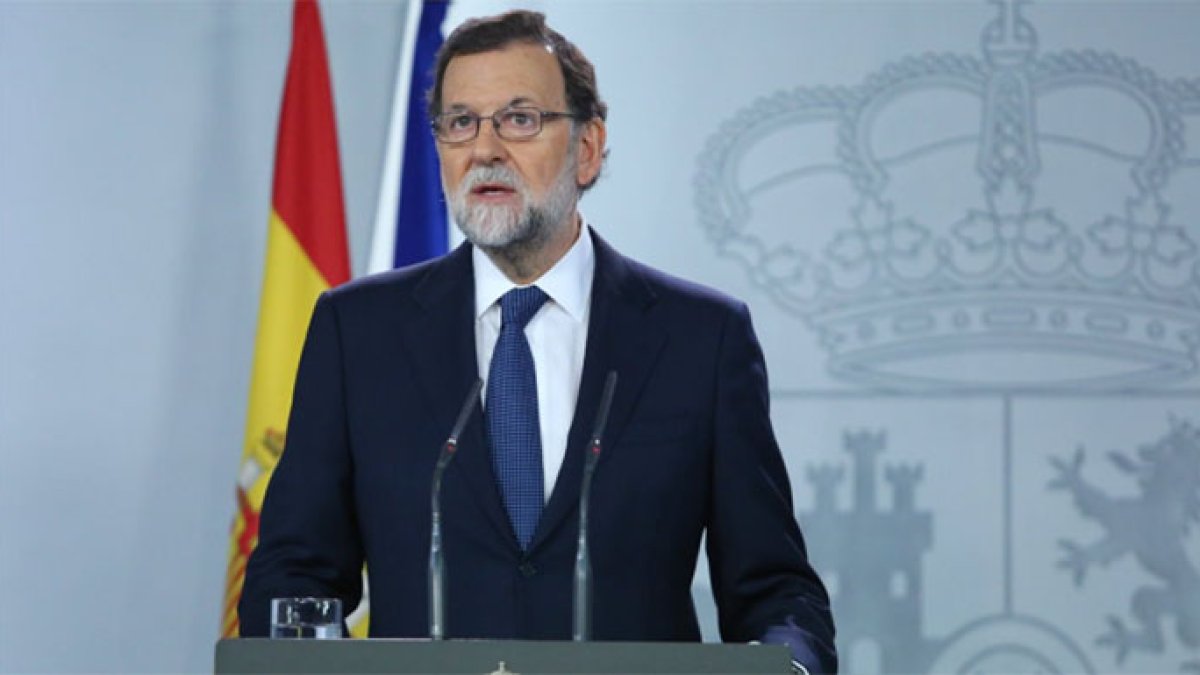 Rajoy durante su comparecencia.