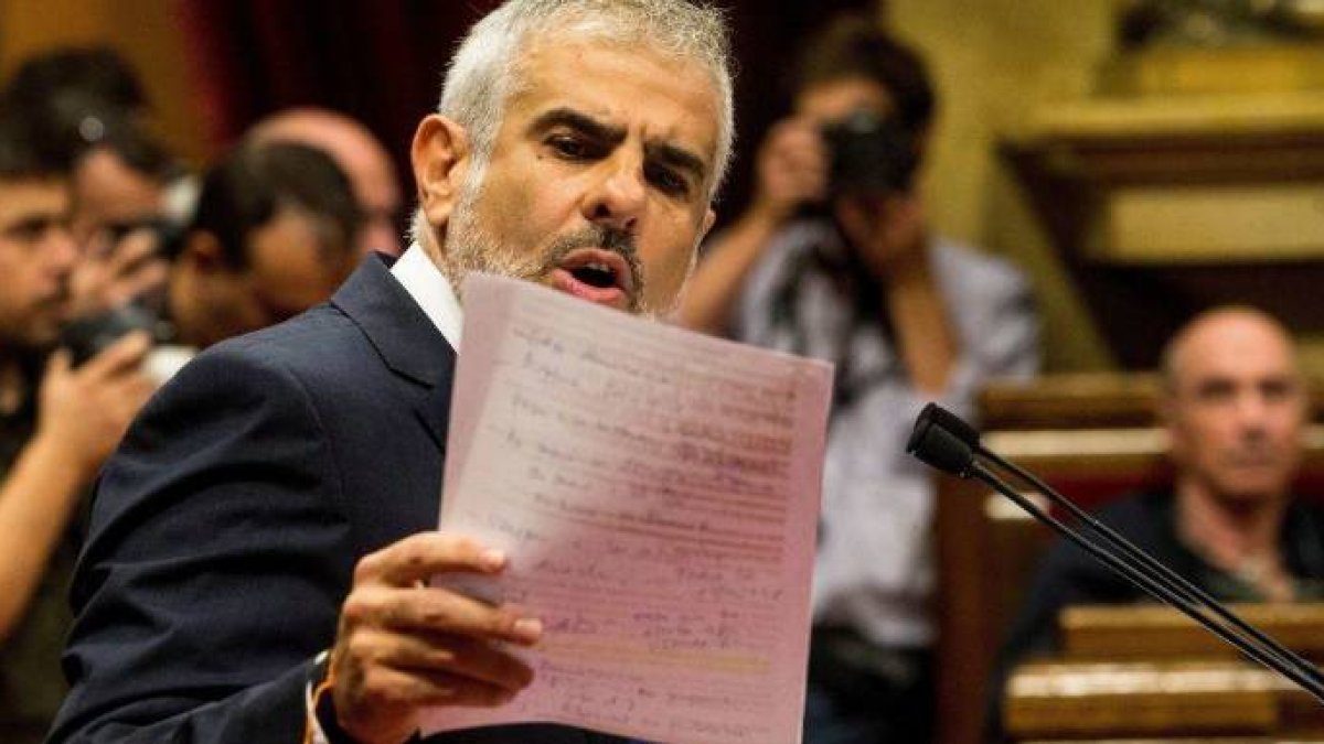 El portavoz de Cs en el Parlament, Carlos Carrizosa.