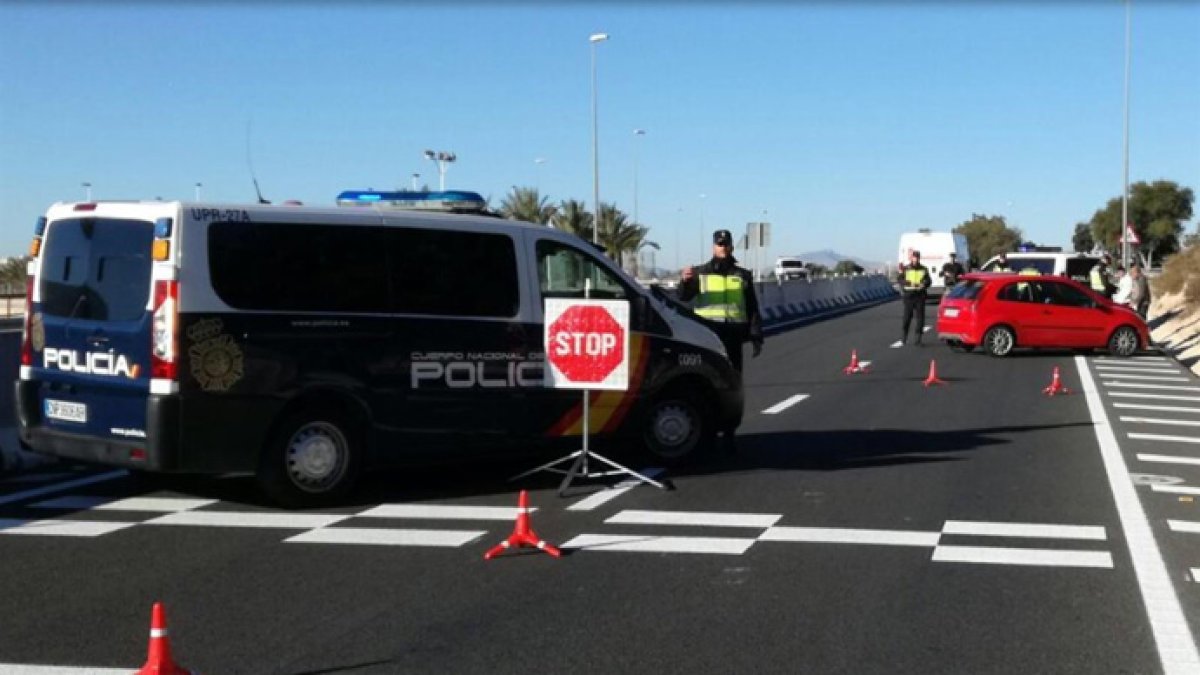 Control de la Policía Nacional.