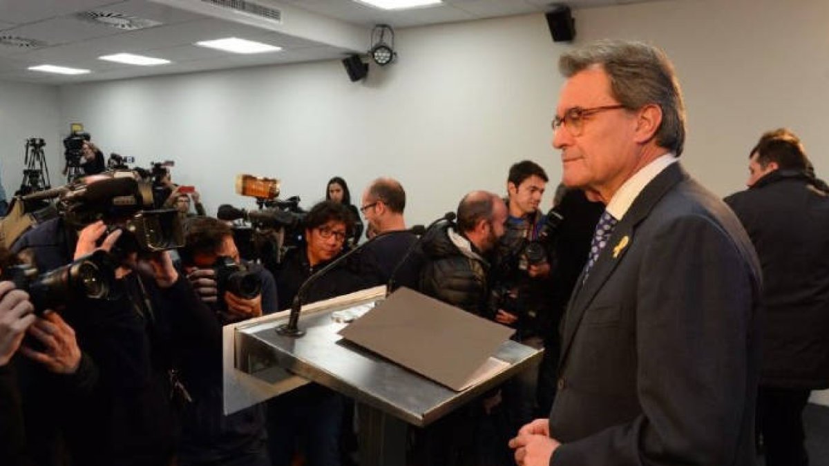Artur Mas, este jueves al anunciar su dimisión.