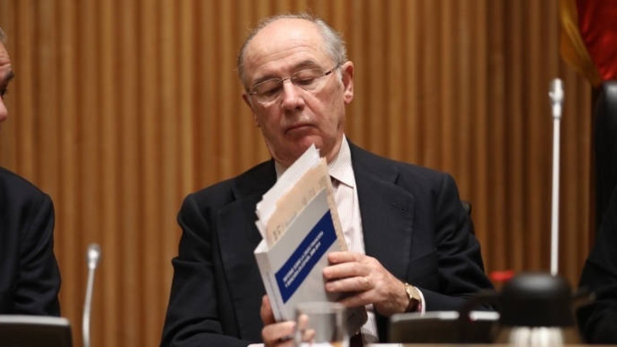 Rato, este martes durante su comparecencia en el Congreso.
