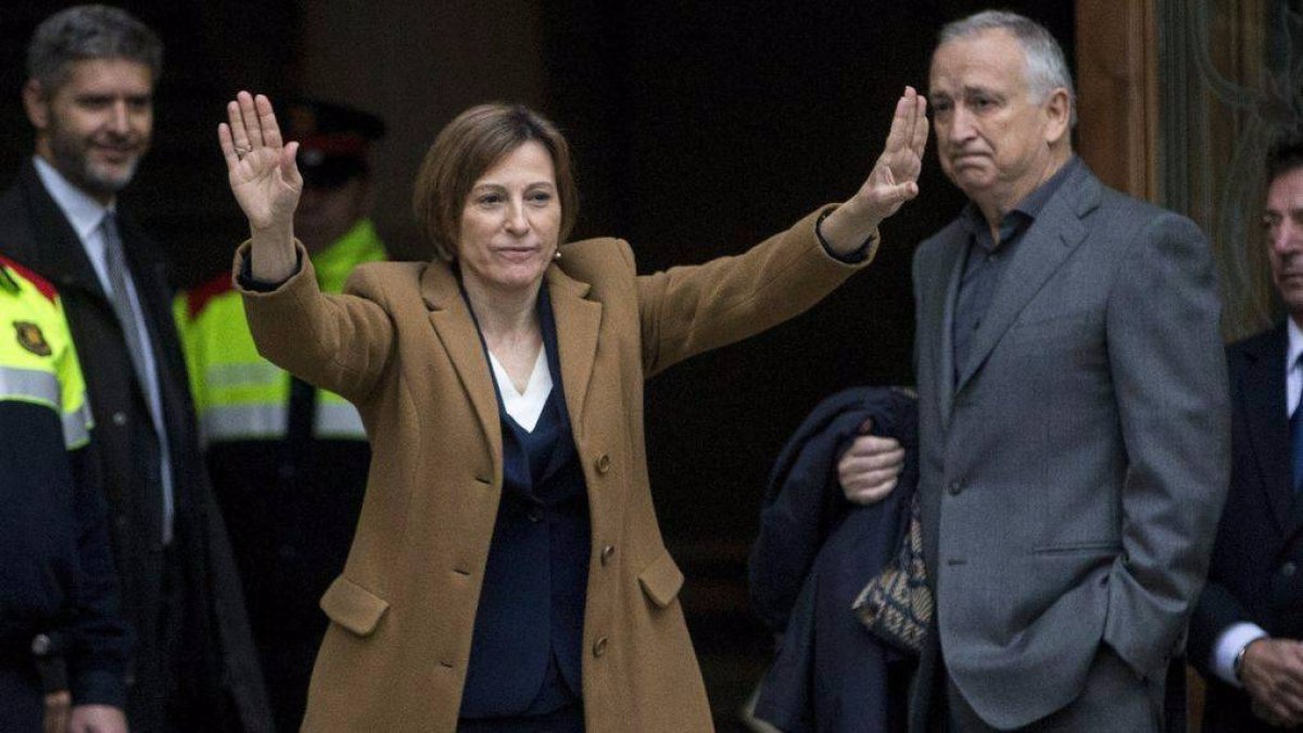 Carme Forcadell y su marido, Bernat Pegueroles.