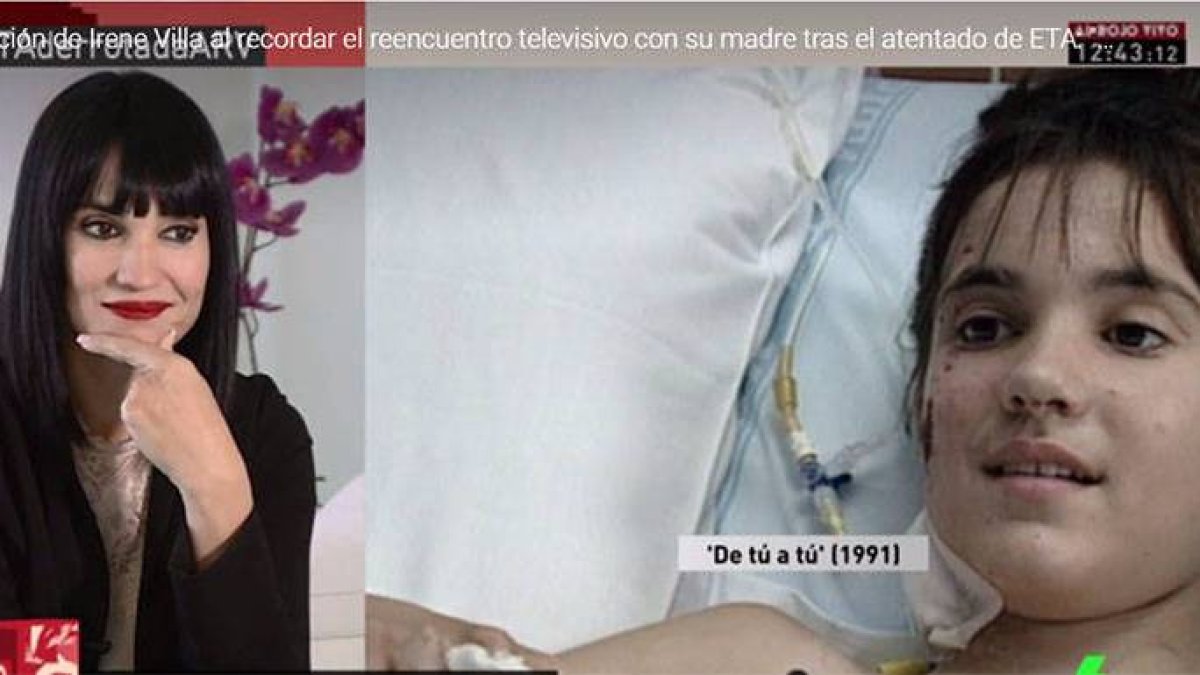 Irene Villa en aquella cama de hospital.