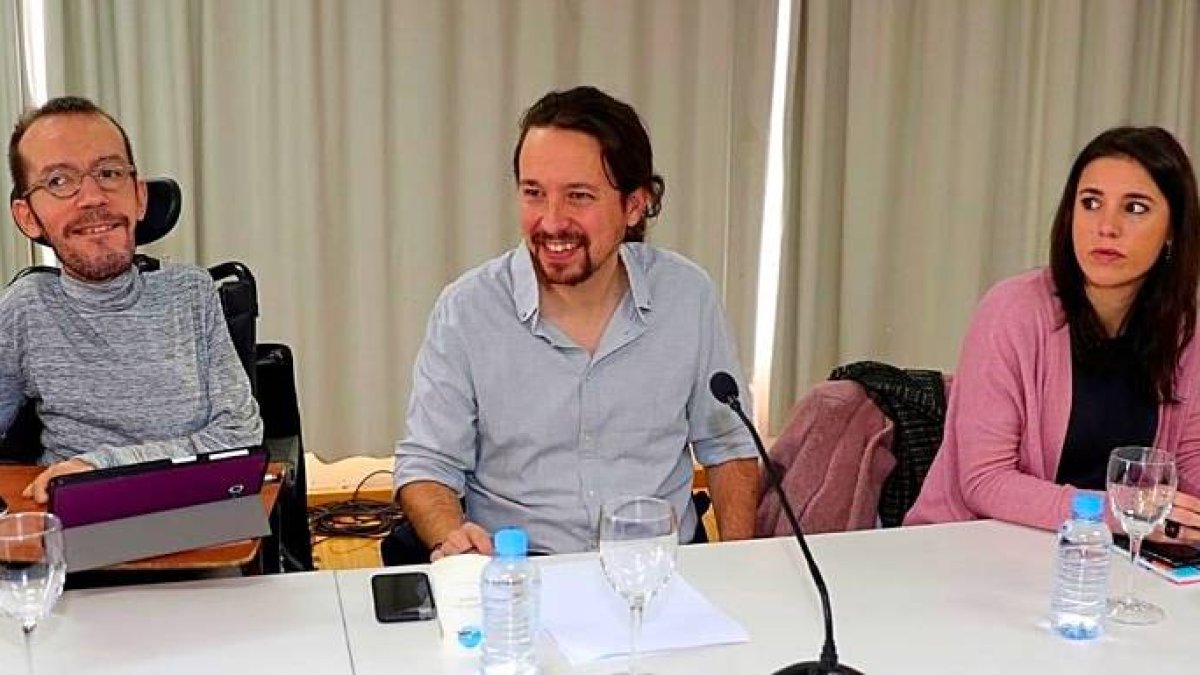 Pablo Iglesias, en su reaparición, este sábado.
