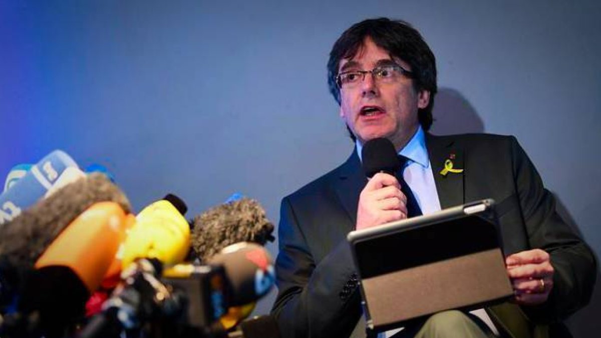 Carles Puigdemont, este sábado en Berlín.