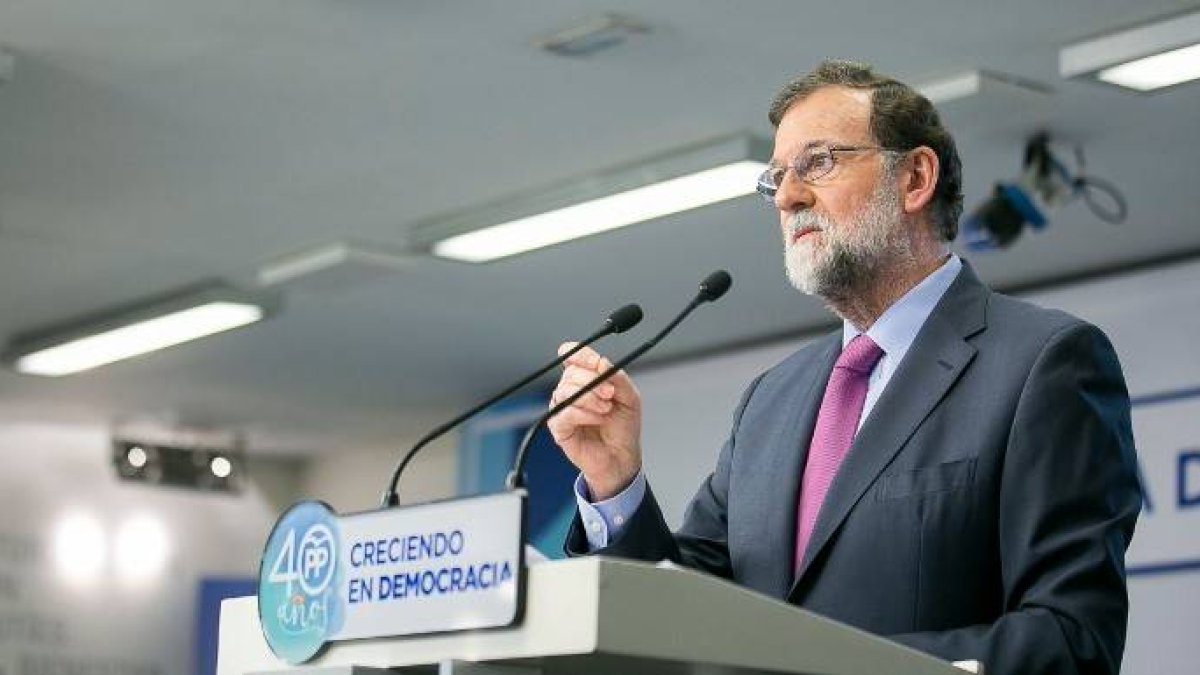 Rajoy durante su intervención ante la Junta Directiva Nacional del PP.