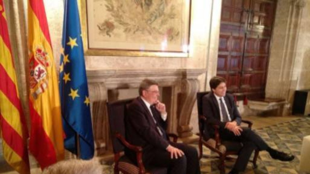 Rafael Ferraro, Ximo Puig y José Rosiñol