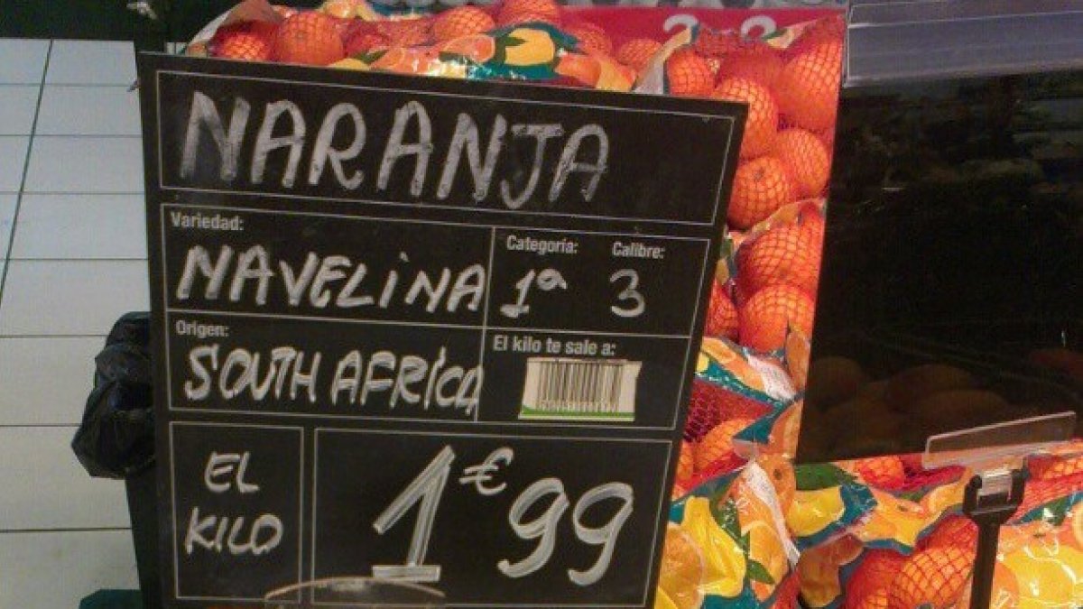 Por qué hay ahora naranja sudafricana en los supermercados valencianos