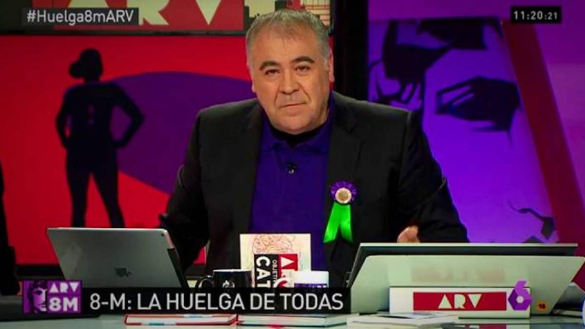 Antonio García Ferreras durante el programa especial del 8M.