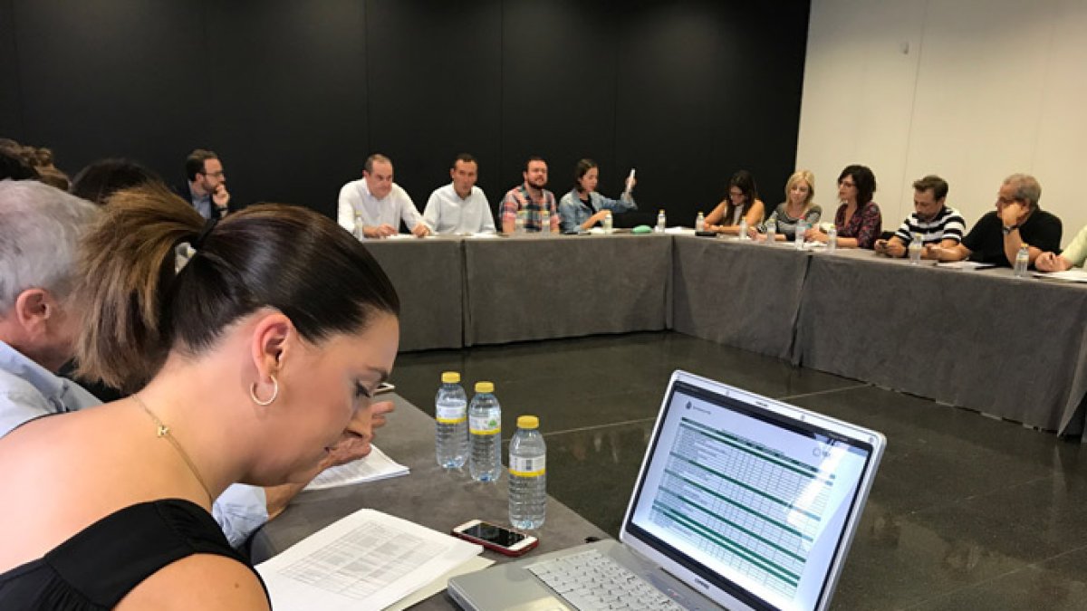 Reunión de los miembros que analizan el Plan Estratégico para Elche.