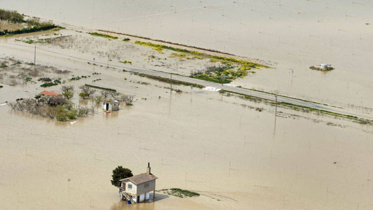 Inundaciones provocadas por el Ebro durante esta primavera.
