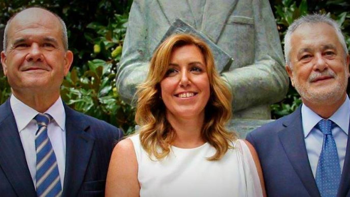 Manuel Chaves, Susana Díaz y Juan Antonio Griñán.