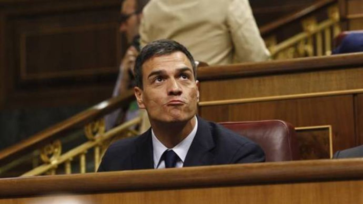 Pedro Sánchez en el Congreso de los Diputados.