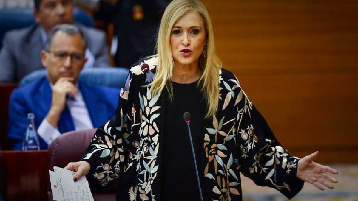 Cristina Cifuentes, en la Asamblea de Madrid.